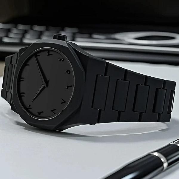 Men’s Black Stainless Steel Luxury Watch