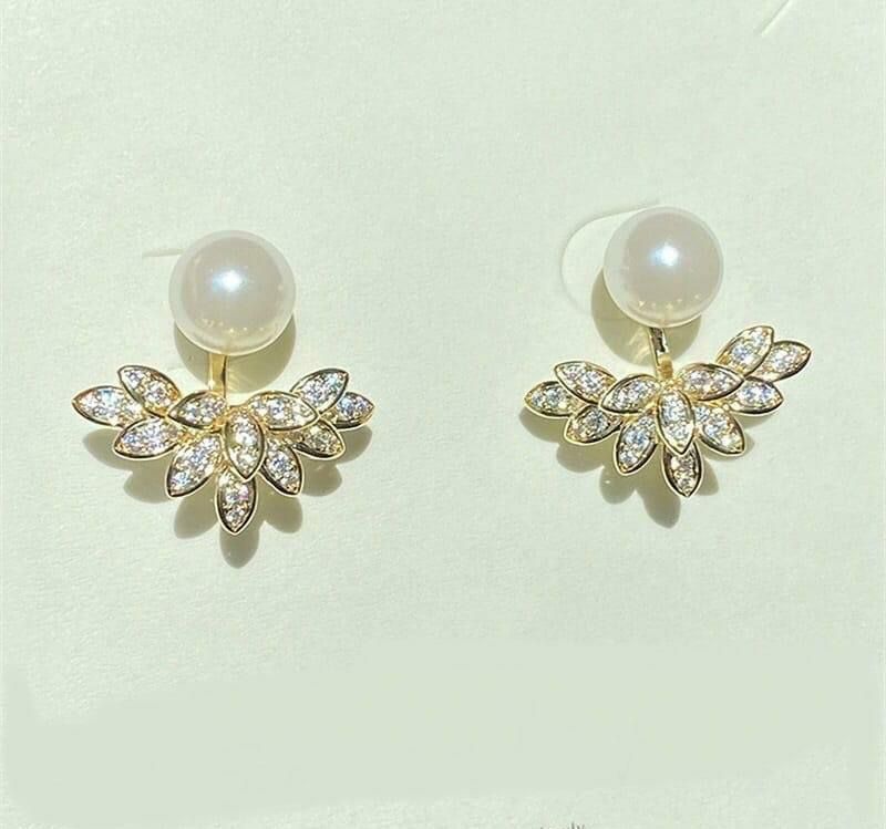 Silver-Plated Beaded Earrings