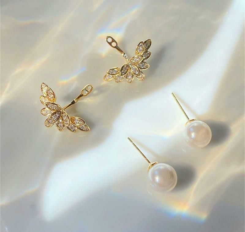 Silver-Plated Beaded Earrings